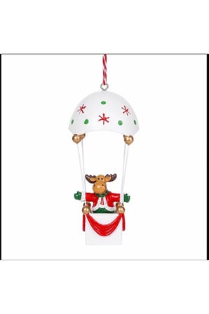 Yılbaşı Ağacı Süsü (13 cm) – Uçan Balonlu Noel Baba, Kardan Adam ve Geyik Figürlü Ağaç Süsü Seçenekleri 1 Adet
