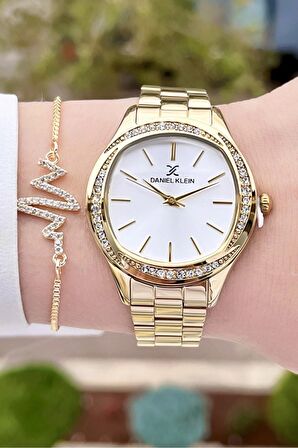 Daniel Klein DKISTE879 Gold Renk Kadın Kol Saati ve Bileklik