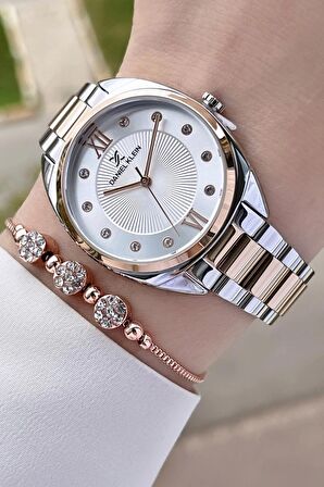 Daniel Klein DKISTE886 Rose Gümüş Renk Kadın Kol Saati ve Bileklik