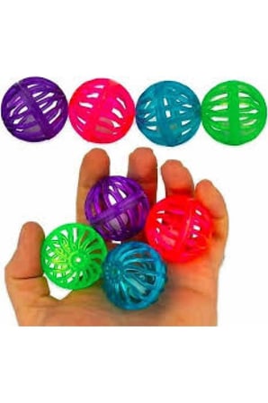 Renkli Çıgıraklı Mini Oyun Topları 4 Adet