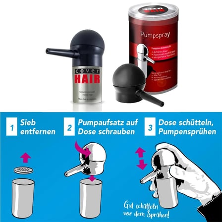 Saç Fiberi Tozu İçin Kolay Uygulama Aplikatör Pompa Aksesuarı (Sadece 14 Gr. Ürün ile uyumlu)