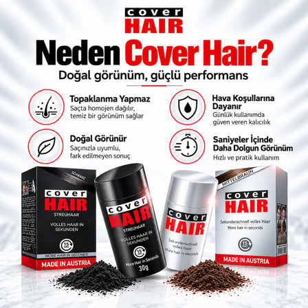 Cover Hair Koyu Kahverengi 14 Gram Saç Fiberi Dolgunlaştırıcı Kellik Kapatıcı Toz (Topik Tozu)