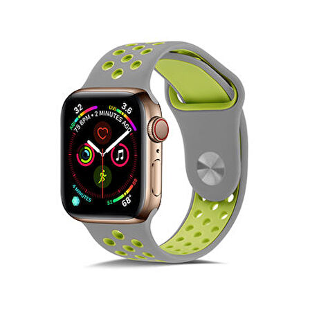 Apple Watch 40mm Delikli Suya Dayanıklı Silikon Kordon KRD02