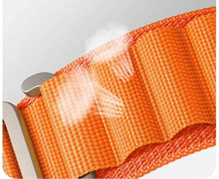 Apple Watch 10 42mm Kordon Hasır Örgülü Bükülmelere Dayanıklı Şık KRD74