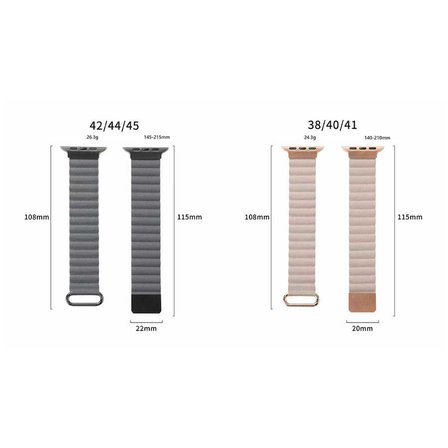 ​​​Apple Watch 7 45mm Kordon Şık Manyetik Tokalı PU Deri Strap Kayış KRD78