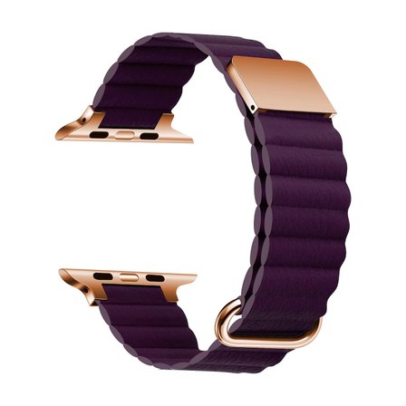 ​​​Apple Watch 40mm Kordon Şık Manyetik Tokalı PU Deri Strap Kayış KRD78