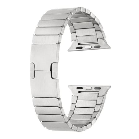 Apple Watch 44mm Kordon Çizgi Tasarımlı Şık Metal KRD82