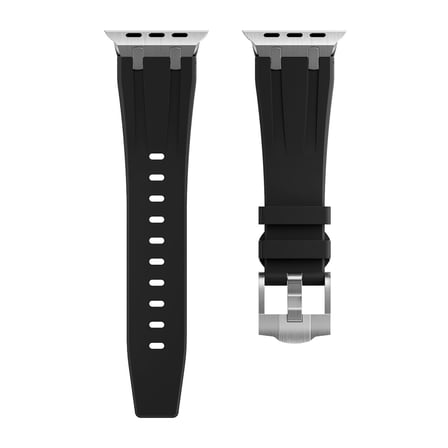 Apple Watch 7 45mmKordon Metal Tokalı Silikon KRD89