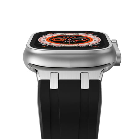 Apple Watch 44mmKordon Metal Tokalı Silikon KRD89