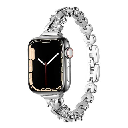 Apple Watch 7 45mm Kordon Bayanlara Özel Şık Metal KRD103