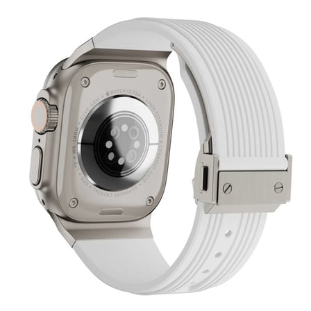 Apple Watch 7 45mm KRD113 Spor Görünümlü Silikon Kordon