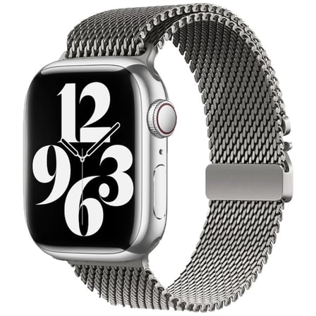 Apple Watch 44mm Kordon Şık Metal Hasır KRD121