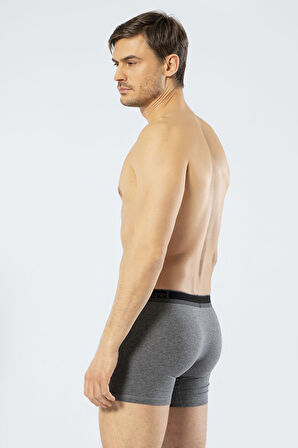 CachareL Erkek 3'lü Boxer 1338/Siyah-Gri-Antrasit