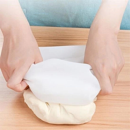 İpek Yıldızı® Orta Hamur Torbası Silikon Şeffaf Hamur Yoğurma Torbası Ekmek Makarna Mantı  Hamuru Kolay Yo