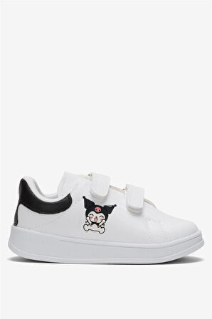 Çocuk Kuromi Baskılı Cırtlı Unisex Spor Ayakkabı SİYAH