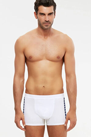 Erkek Beyaz Penye Modal Boxer 6 Lı