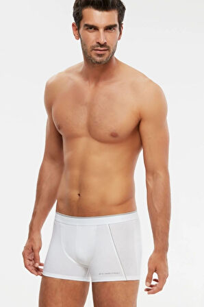 Erkek Penye Modal Boxer 6 Lı 2beyaz-2gri-2laci S-2xl
