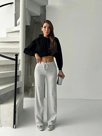 Fit comfort gri salaş pantolon A6011