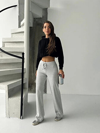 Fit comfort gri salaş pantolon A6011