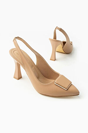 Pıert Nude Cilt Topuklu Ayakkabı