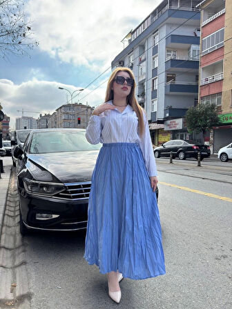 Kraş etek bebemavi