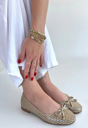 Icar Bej Cilt Babet Ayakkabı