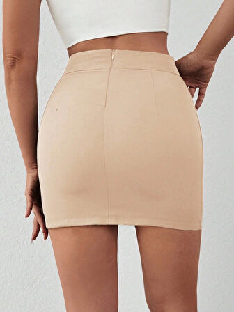 Zincirli mini şortlu etek