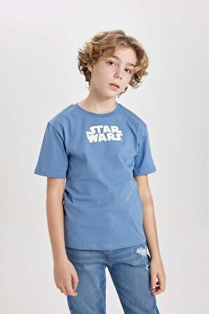 DeFacto Erkek Çocuk Star Wars Bisiklet Yaka Kısa Kollu Tişört B7221A824SMBE534