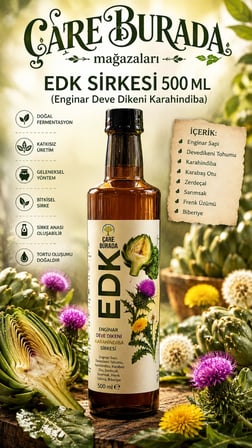 ÇareBurada - EDK Sirkesi 500 Ml (Enginar & Devedikeni & Karahindiba & Karabaş & Sarımsak)