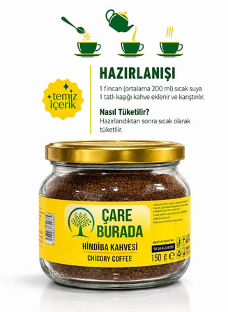 3 Adet Hindiba Kahvesi 3x 150 gr