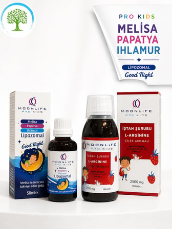 MooLife Pro Kids Good Night 50 ml  & MoonLife L-Arginine Çilek Aromalı İştah Şurubu 150 ml