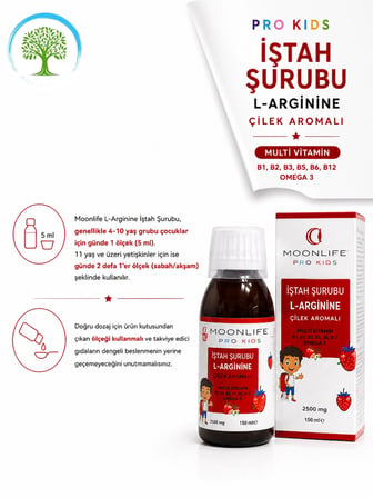 MooLife Pro Kids Good Night 50 ml  & MoonLife L-Arginine Çilek Aromalı İştah Şurubu 150 ml