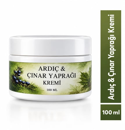ÇareBurada Ardıç ve Çınar Yaprağı Kremi 100 ml - Mentol ve Limon Yağı İçeren Cilt Bakım Kremi