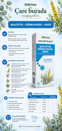 HOLİSTRAKT - Okaliptus & Sığırkuyruğu & Kekik İçeren Sıvı Ekstrat 250 Ml (Sinirliot & Hatmi & Ardıç)