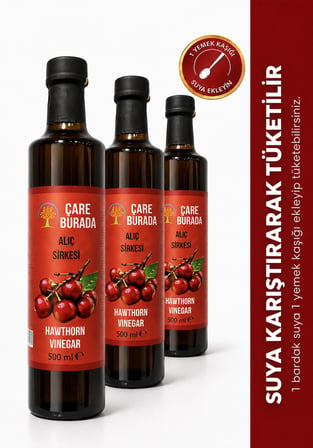 Alıç Sirkesi 3'lü Ekonomik Set 3 x 500 ml