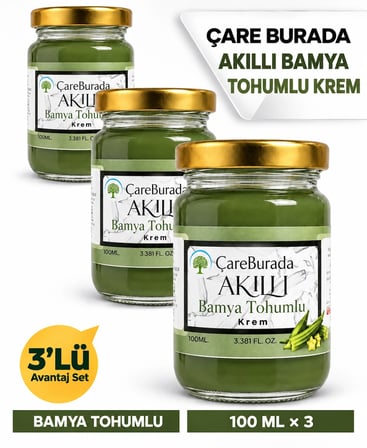 Çare Burada Akıllı Bamya Tohumlu Krem 100 ML x 3'lü Avantaj Seti