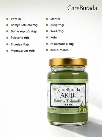 Çare Burada Akıllı Bamya Tohumlu Krem 100 ML x 3'lü Avantaj Seti