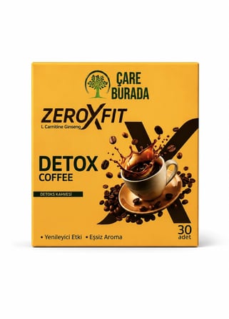 Çare Burada Zeroxfit Detox Coffee L-Carnitine Ginseng Detoks Kahvesi (30 Adet x 2 Kutu) - EDK Plus Bitkisel Toz Hediyeli Avantaj Seti