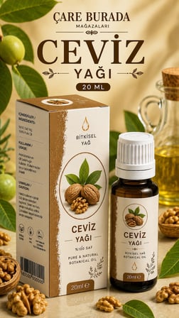 Ginkgo Biloba Kapsül (60 Kapsül) + Ceviz Yağı 20 Ml Soğuk Sıkım (Dahilen)
