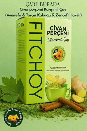 Fitchoy - Civanperçemi Çay 90 gr × 45 Adet (Aynısefa & Tarçın Kabuğu & Zencefil İlaveli)