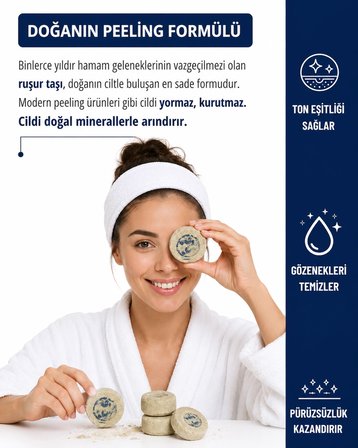 Çare Burada Ruşur Taşı 3'lü Cilt Bakım Peelingi Leke Karşıtı
