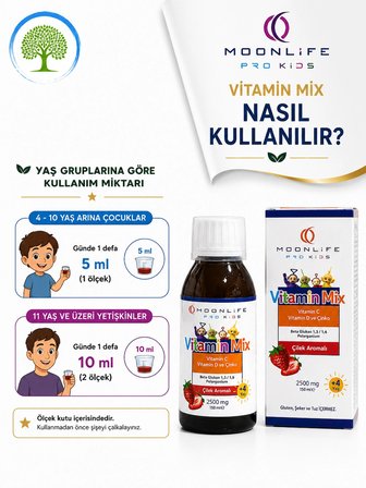 MooLife Pro Kids Good Night 50 ml  & MoonLife Pro Kids Vitamin Mix | Çocuklar için 2'li Set