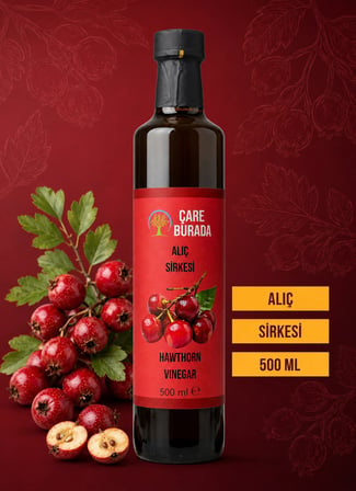 ÇareBurada Alıç Sirkesi 500 ml | Geleneksel Fermente Alıç Sirkesi