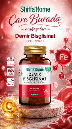 Demir Bisglisinat 60 Tablet (C Vitamini)