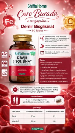 Demir Bisglisinat 60 Tablet (C Vitamini)