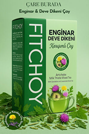 Fitchoy - Enginar & Deve Dikeni Çay 90 gr x 45 Adet (Karabaş Otu ve Karahindiba İlaveli)