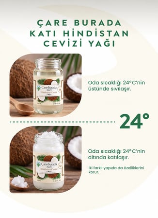 Çare Burada Katı Hindistan Cevizi Yağı 100 ML x 2'li Avantaj Seti