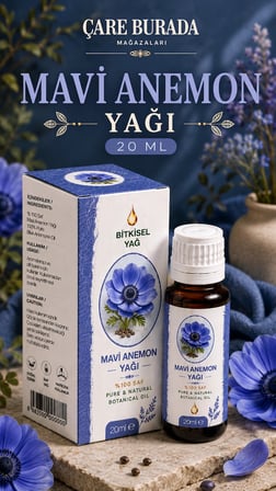 Berrak Cilt Doğal Yağ Bakım Seti (Mavi Anemon Çiçeği & Üzüm Çekirdeği & Itır)