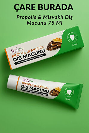 Propolis & Misvaklı Diş Macunu 75 Ml (Beyazlatıcı & Çürük Önleyici & Yatıştırıcı)
