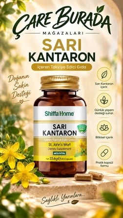 Sarı Kantaron Kapsül (60 Kapsül) + Sarı Kantaron Yağı 20 Ml (Haricen)